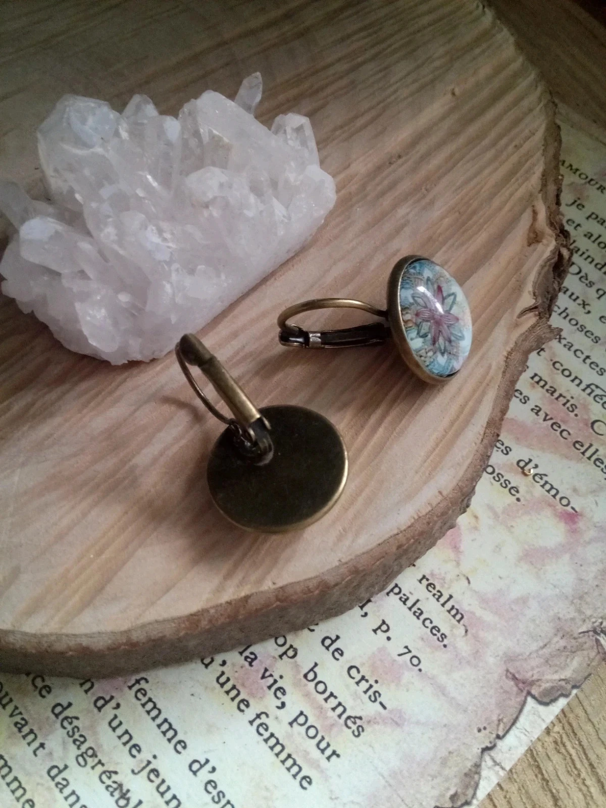 Boucles d'oreilles bohèmes fleurs de vie – photo 3